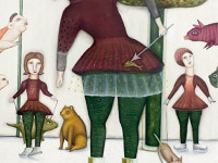 María José Romero, Espectáculo sobre hielo, óleo sobre tela, 100 x 80 cm